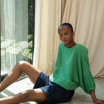 Paola-Leigh Organic Cotton Denim Shorts - Indigo