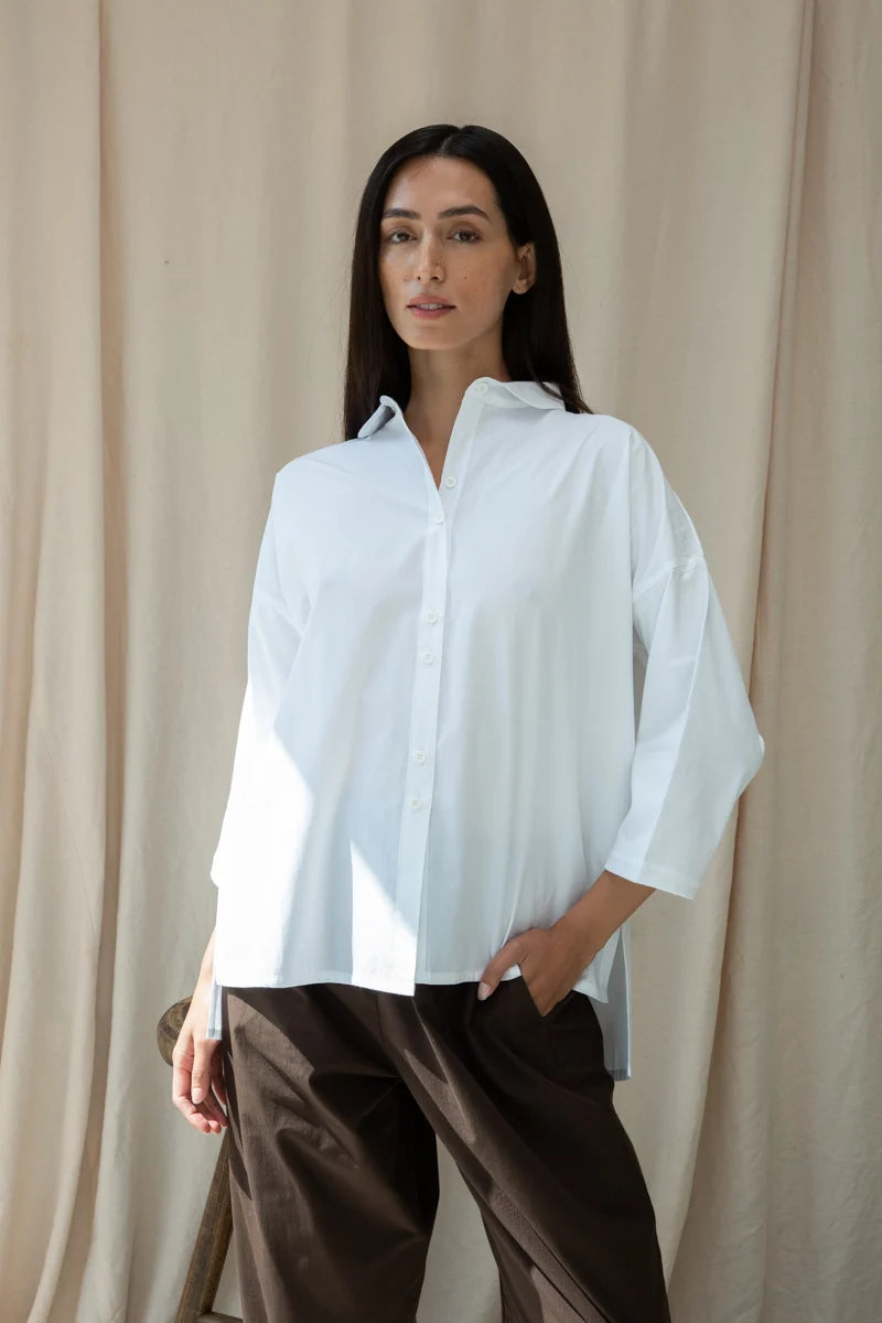 Reese Organic Cotton Jersey and Poplin Shirt