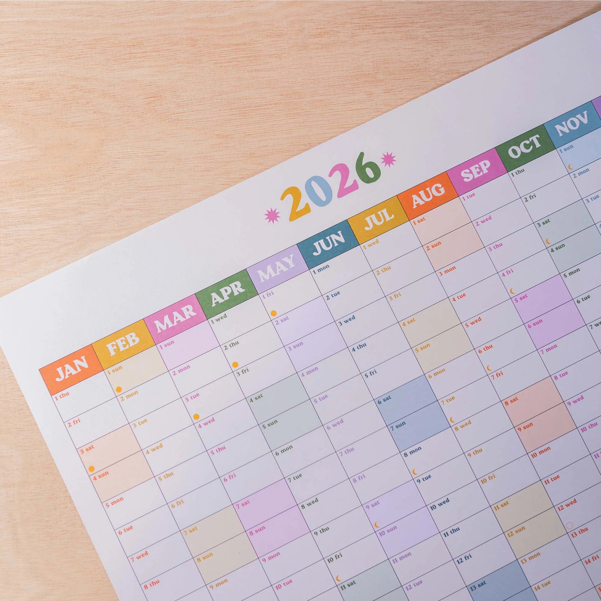 2026 Year Wall Planner