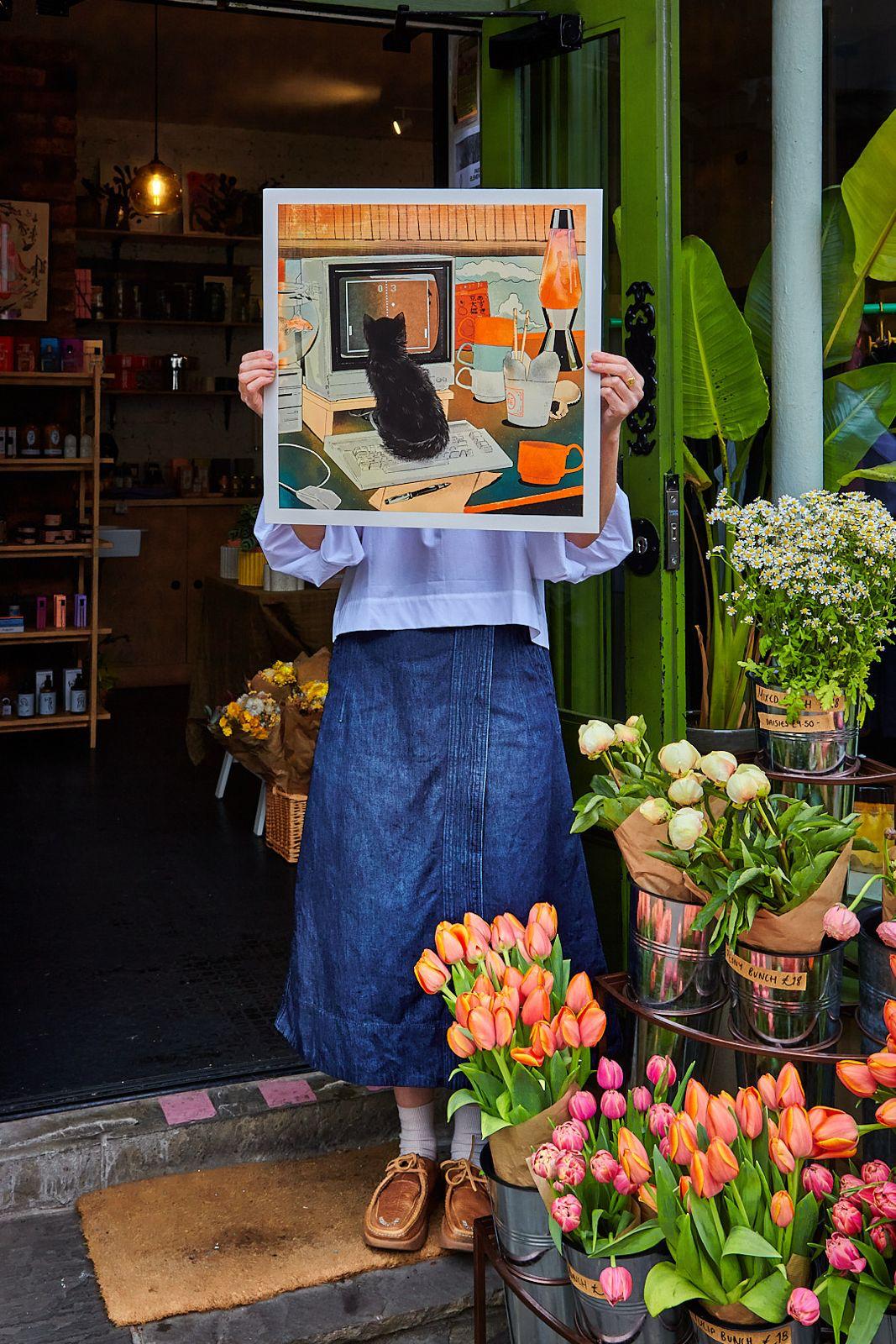 Bodega Cat Pong Art Print