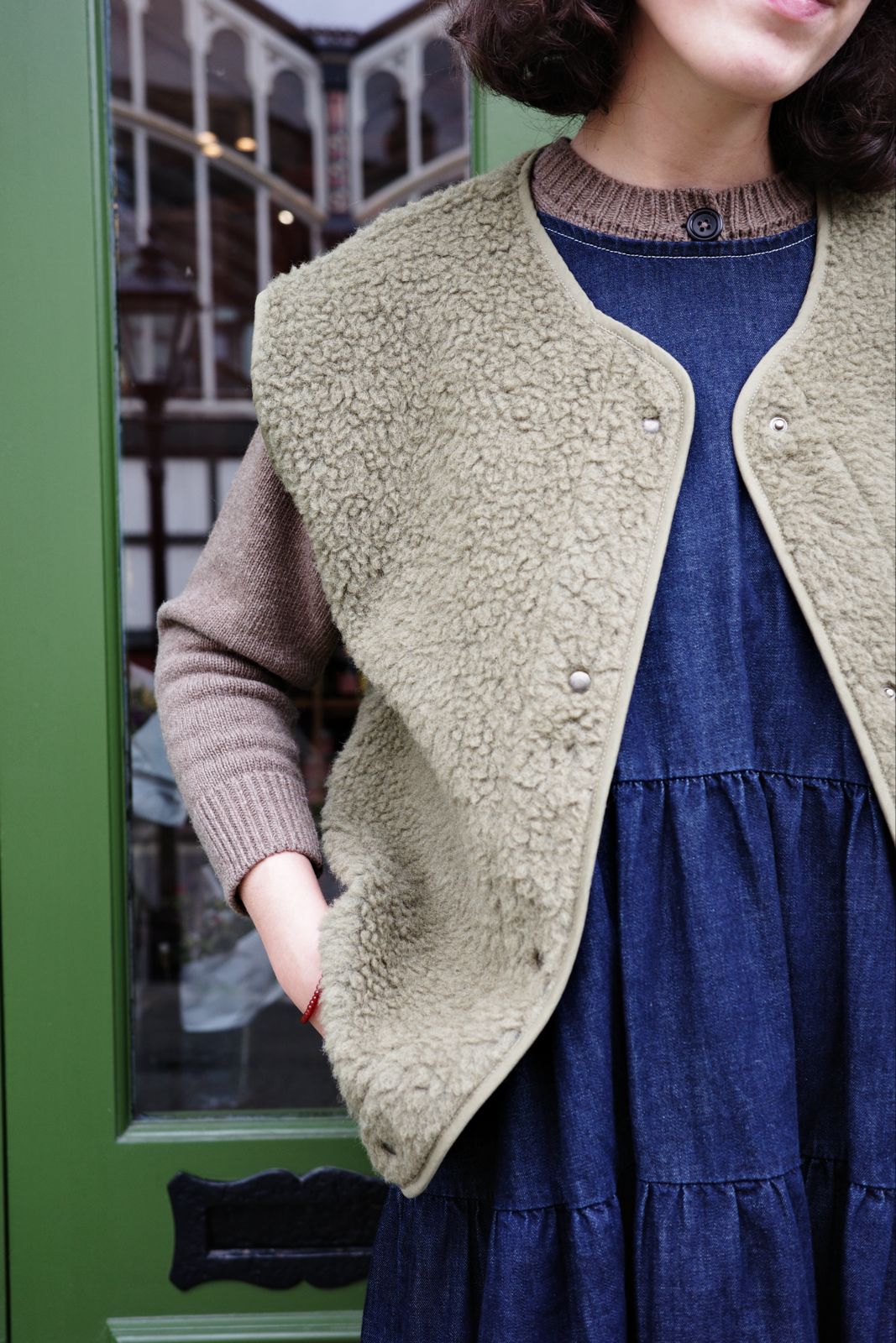 Wool Adult Jacket - Taupe Vert