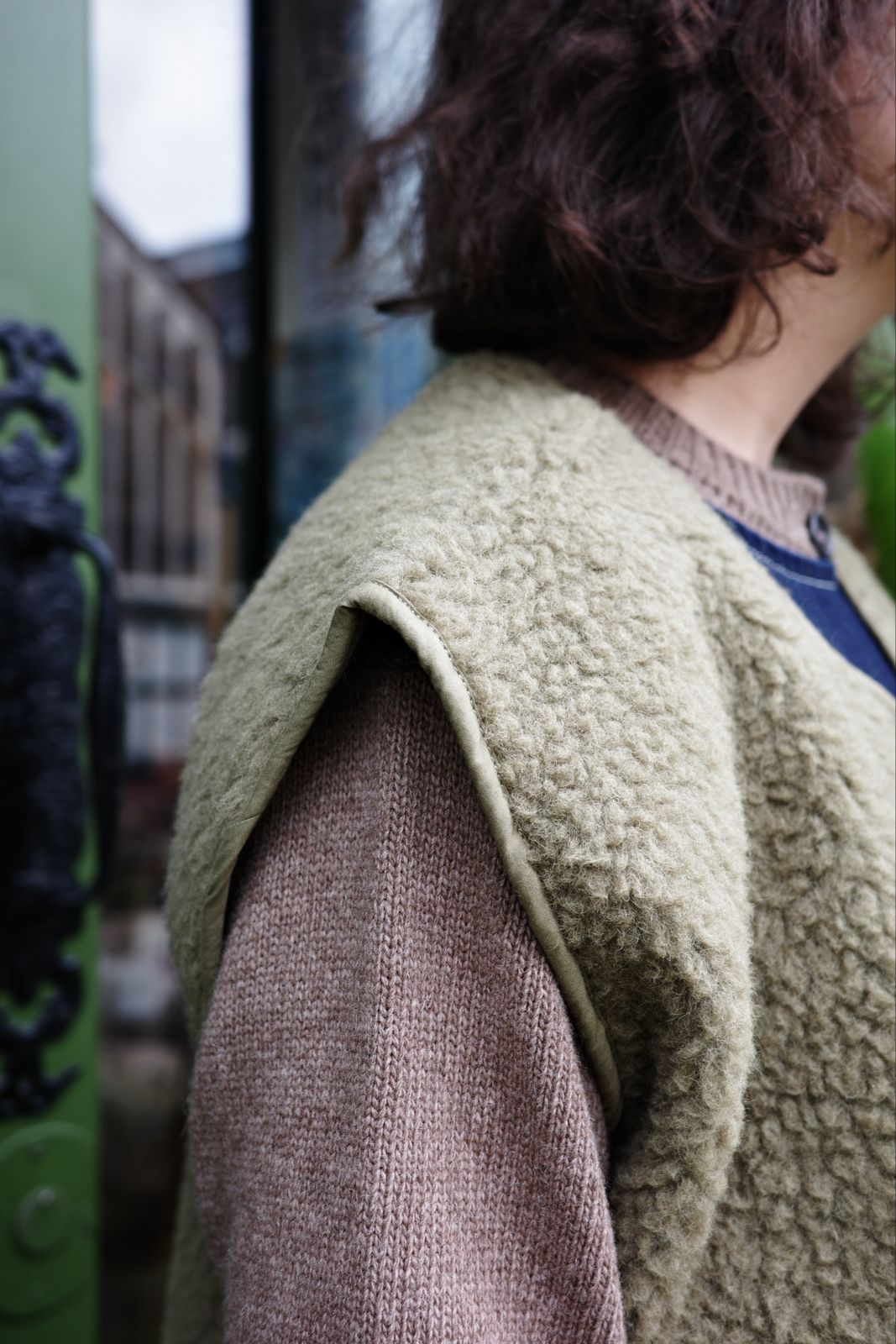 Wool Adult Jacket - Taupe Vert