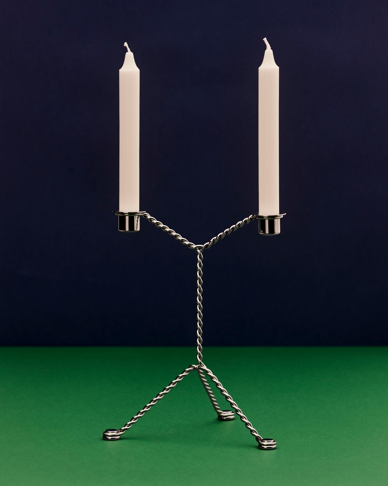 Wire Candleholder - Mirror