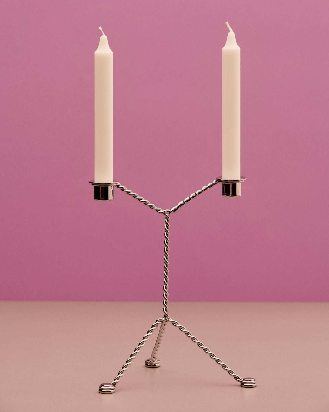 Wire Candleholder - Mirror