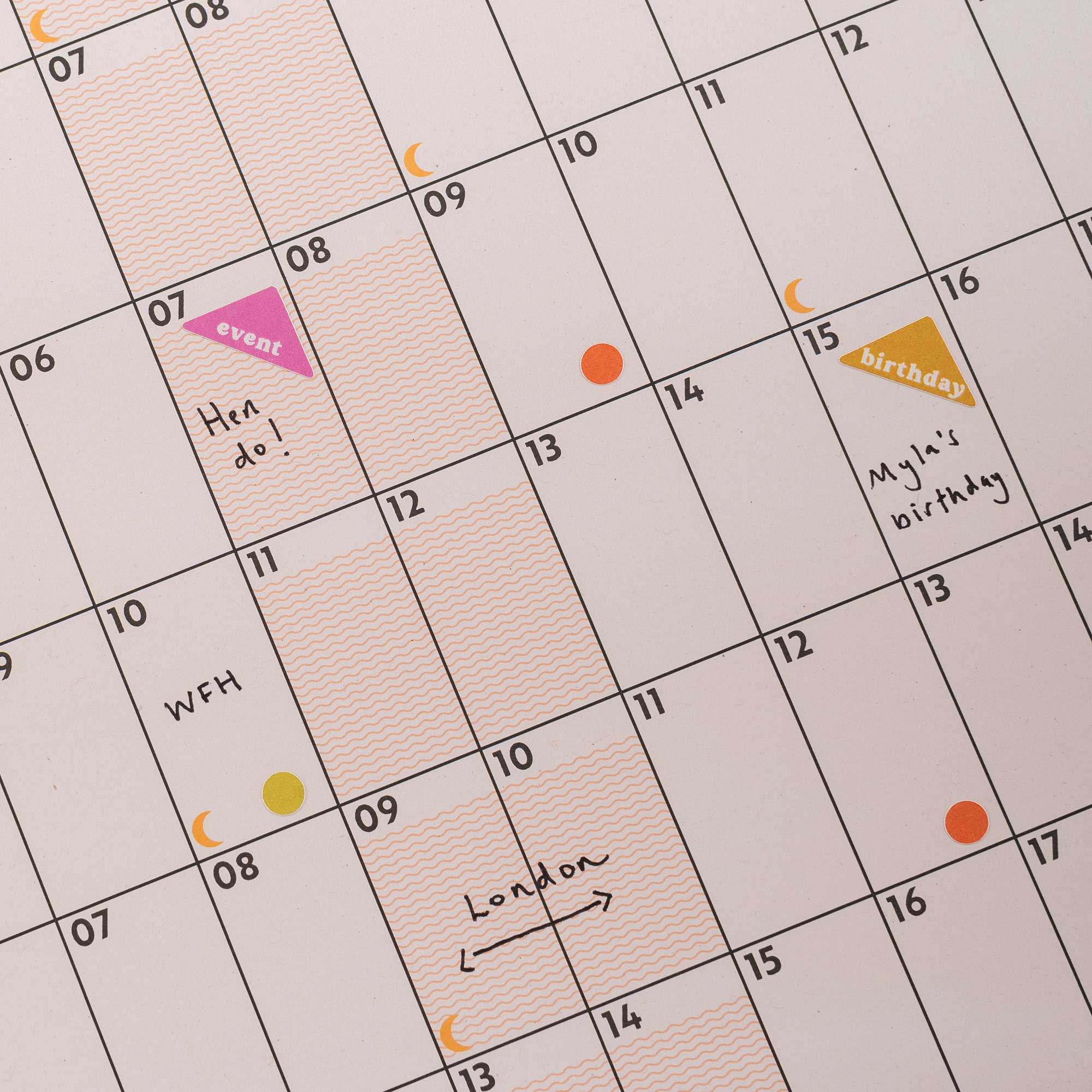 2026 A1 Year Wall Planner | Landscape | Work Hard, Play Nice