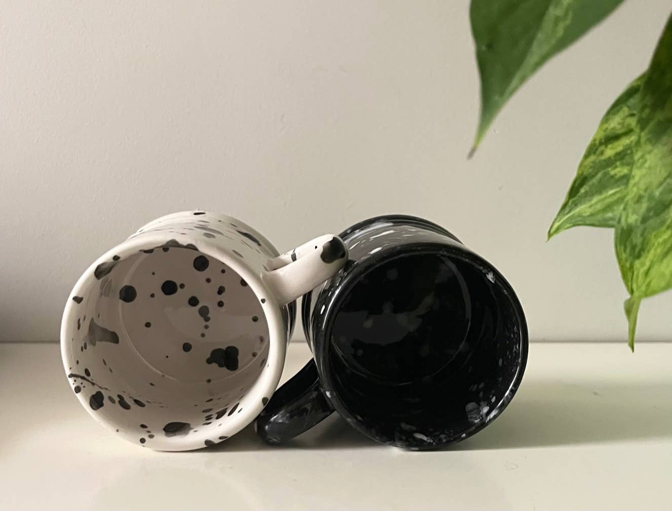 Monochrome Splatter Espresso Cups