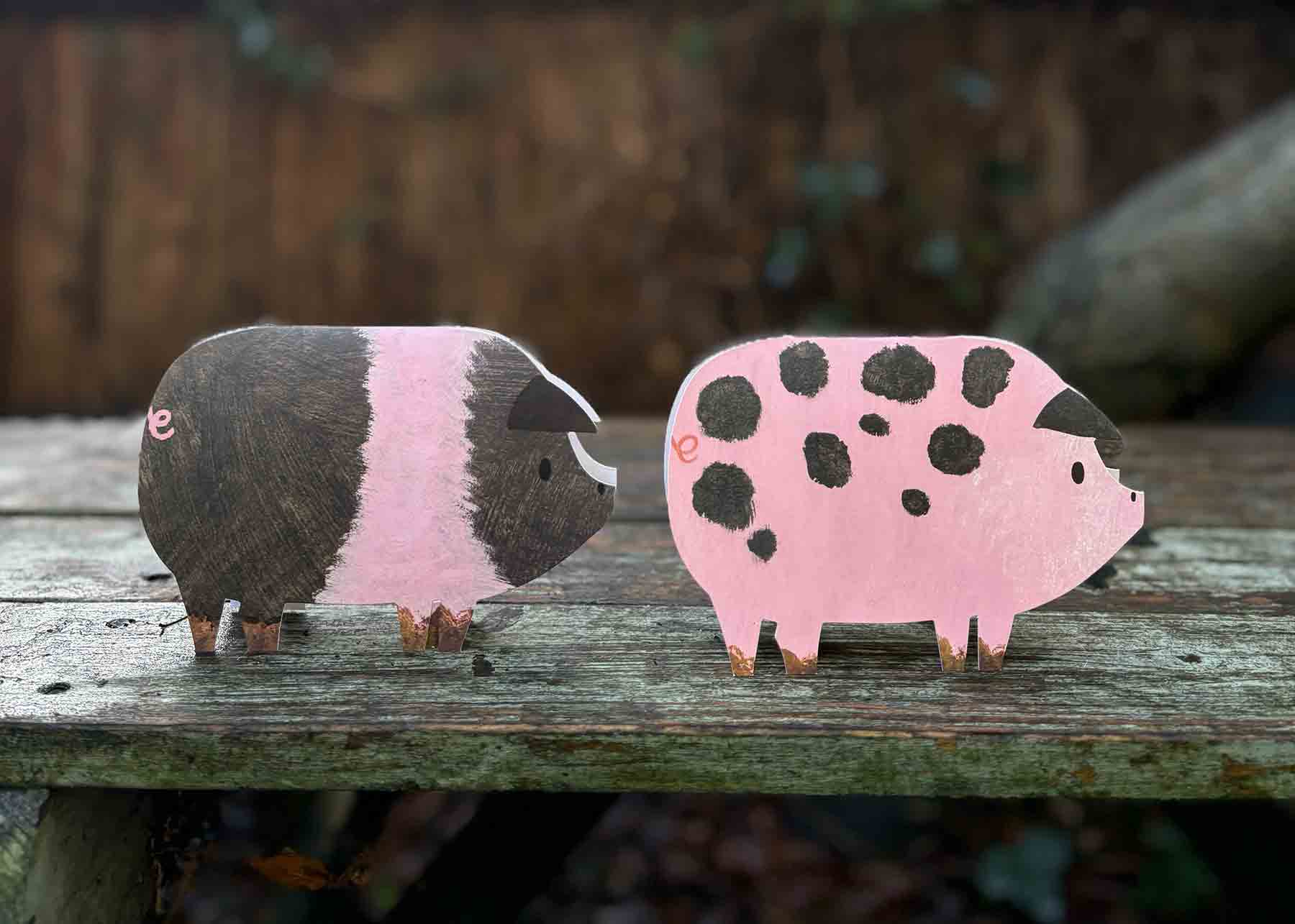 Striped Pig card