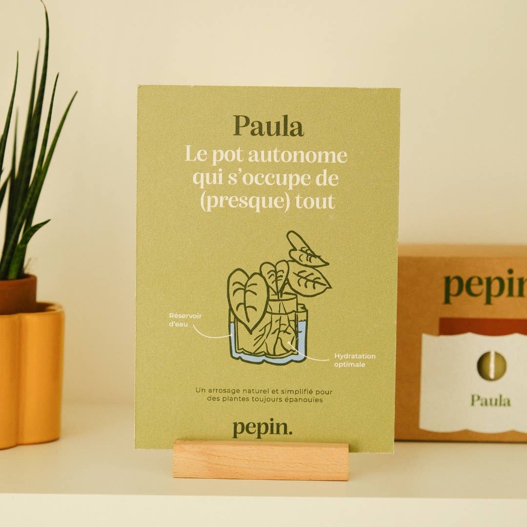 Self-watering pot Paula (M) – sage green
