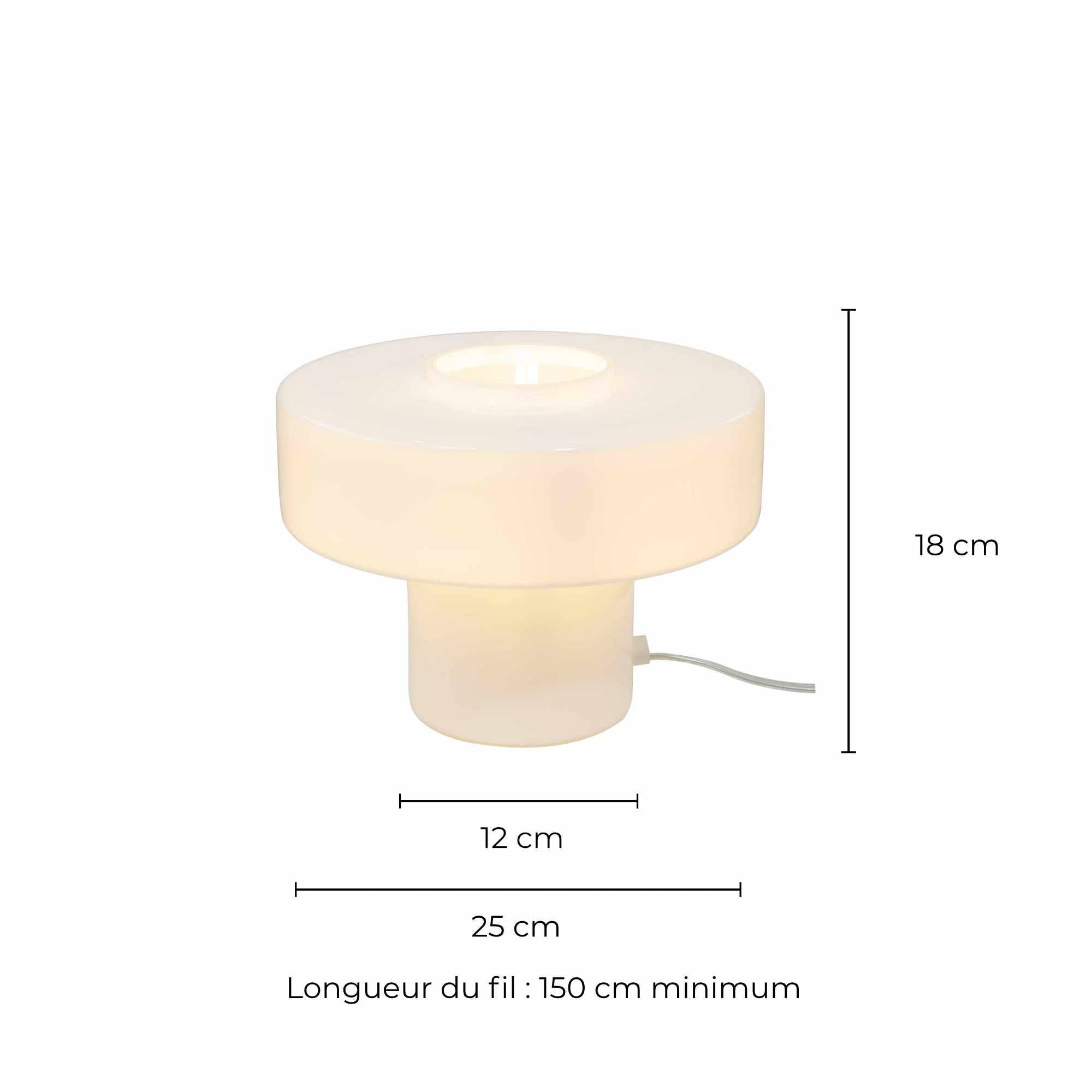 Retro style colored glass table lamp Foza: Chrome