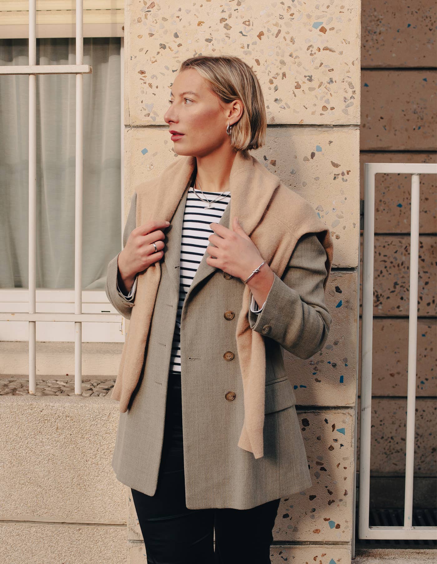 Silver T-Bar Chain Necklace, Waterproof