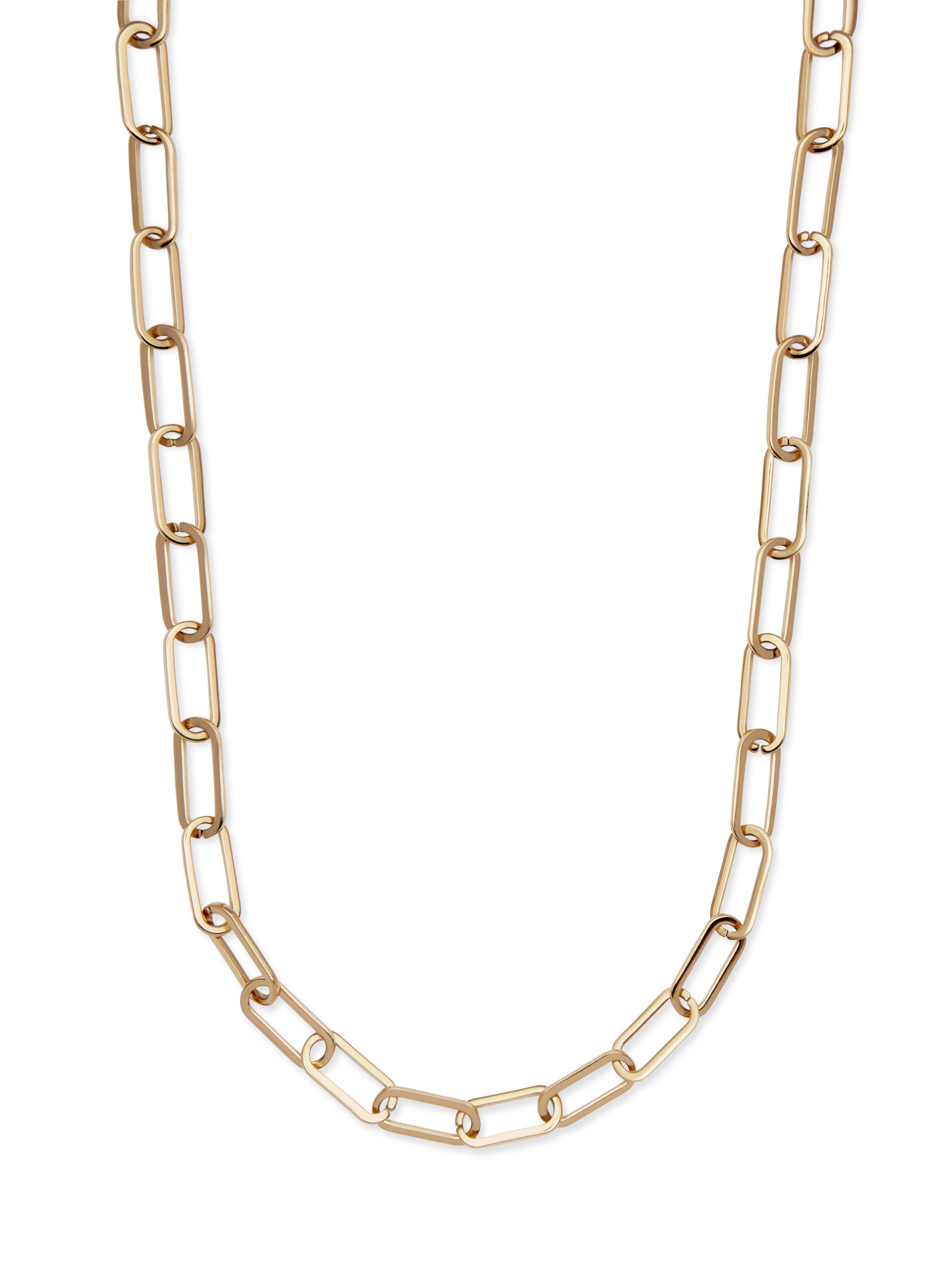 Gold Chunky Chain Link Necklace, Waterproof