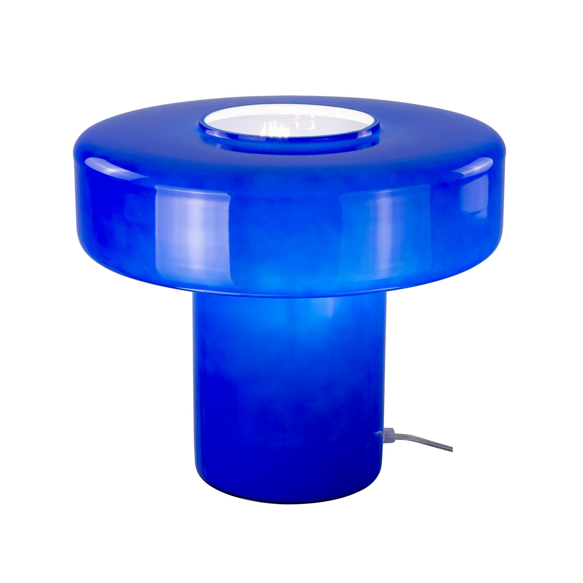 XXL table lamp in colored glass and retro style Foza Maxi