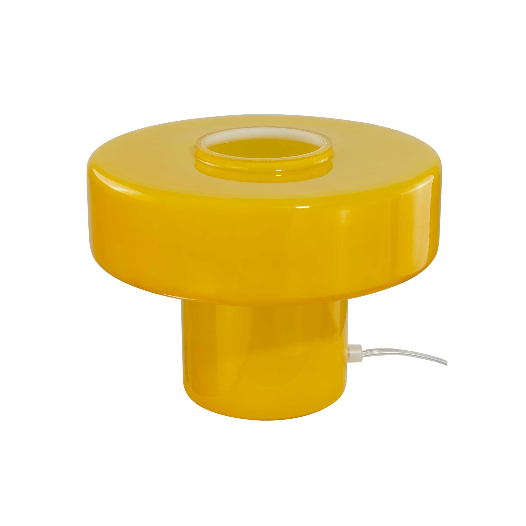 Retro style colored glass table lamp Foza: Chrome