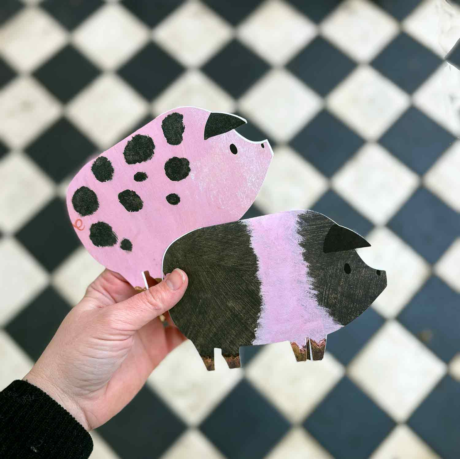 Striped Pig card