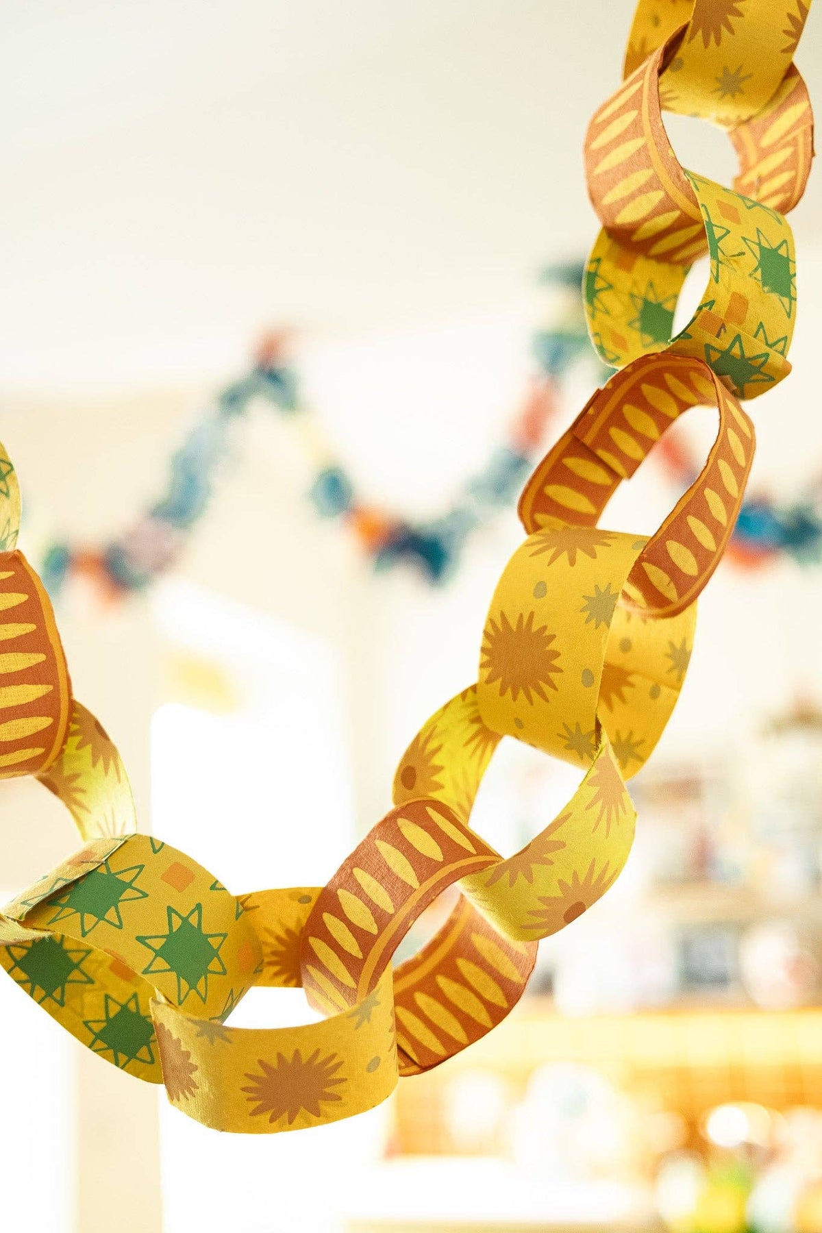 Yellow and Green Paper Chain Kit