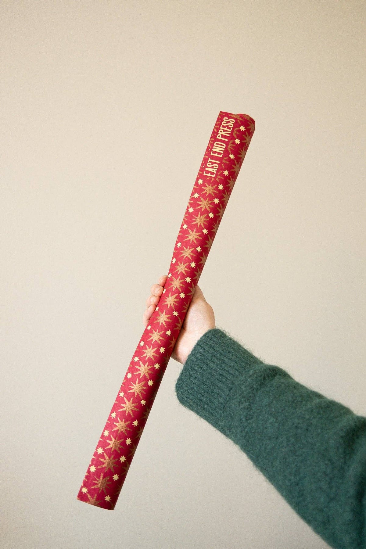 Festive Gift Wrap in Copper Sky