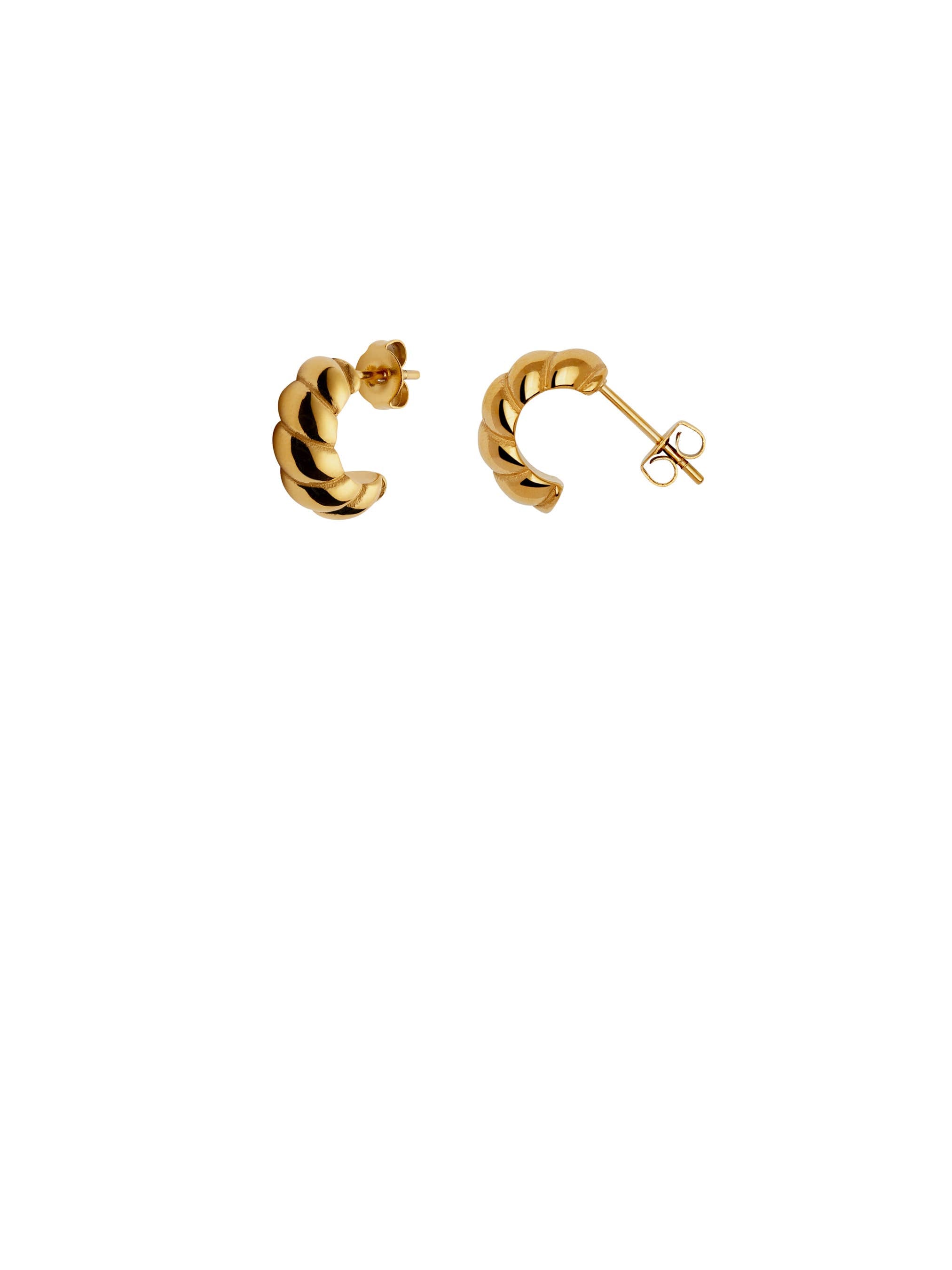 Gold Ridge Huggie Hoops - Small