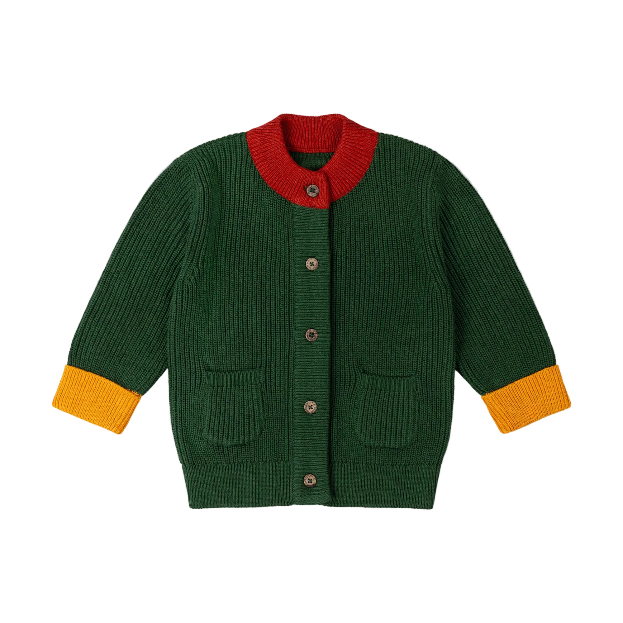Olive Green Snuggly Knitted Cardigan