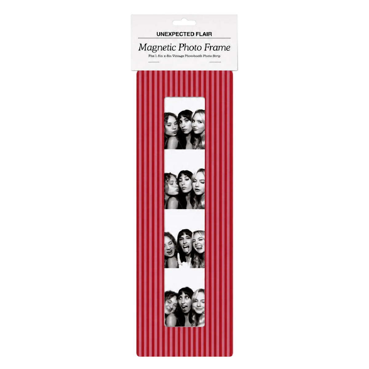 Magnetic Vintage Photobooth Frame - Pink & Orange Stripe