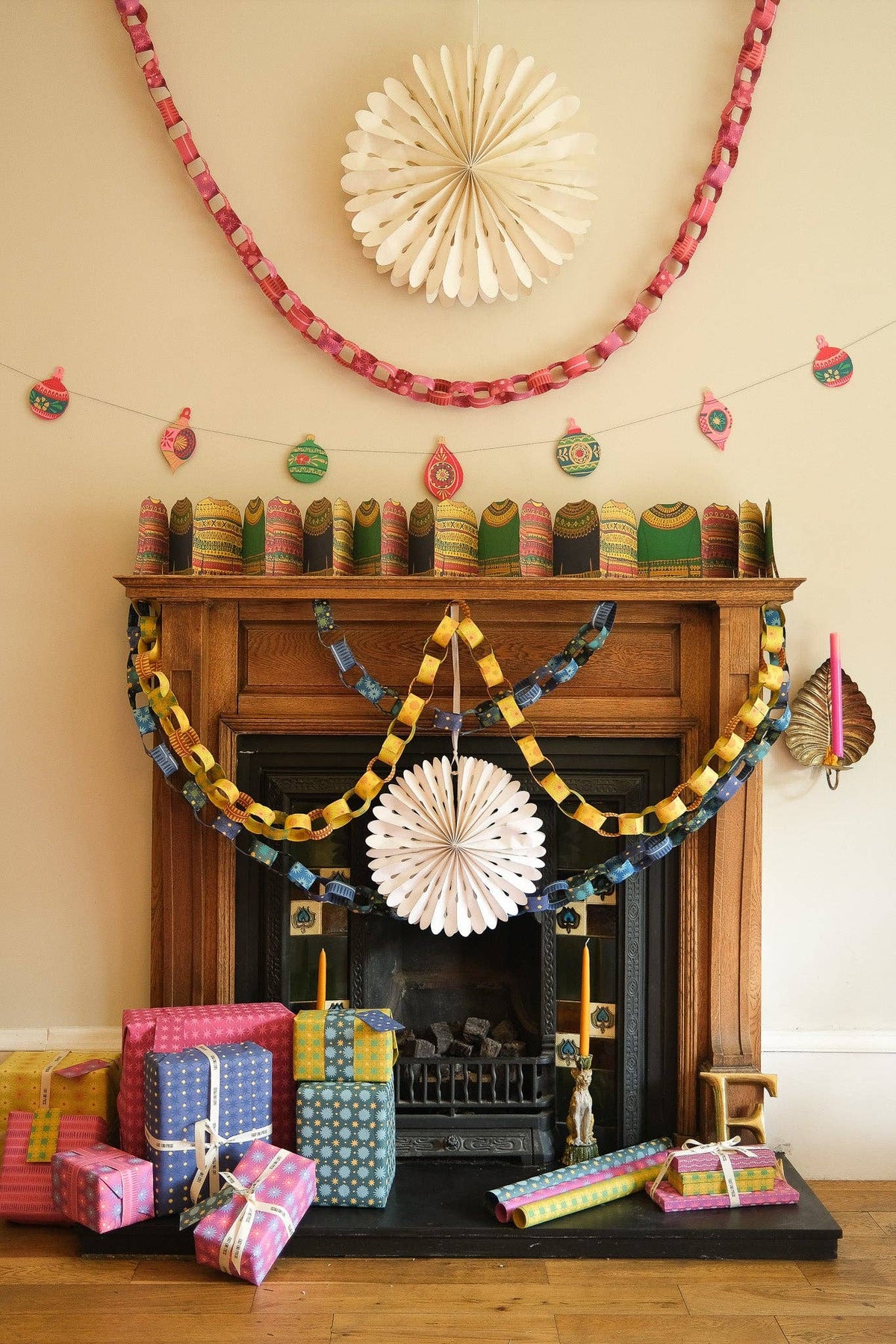 Yellow and Green Paper Chain Kit