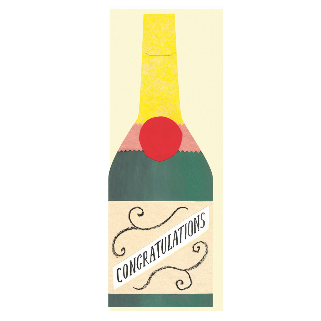 Congratulations Champagne Bottle Card