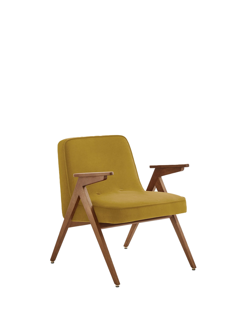 Bunny Armchair Chair -  Velvet Mustard Fabric