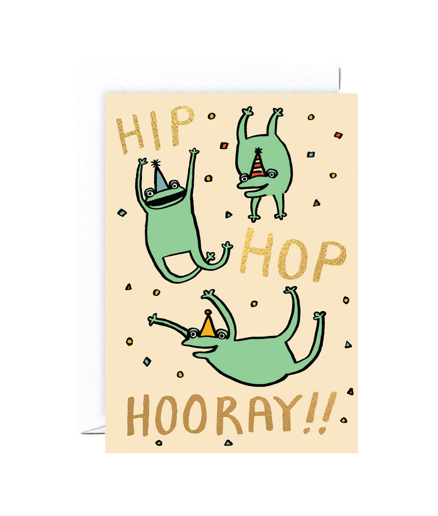 ‘Hip Hop Hooray’ Frogs Card