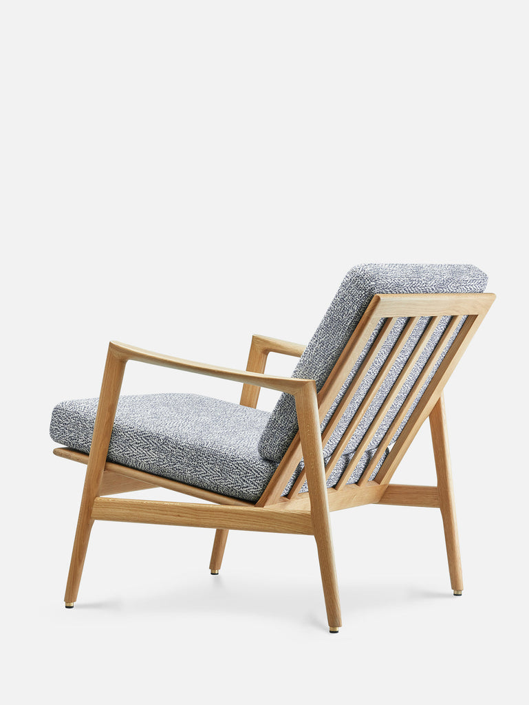 Stefan Lounge Chair - Indigo in Braid Fabric