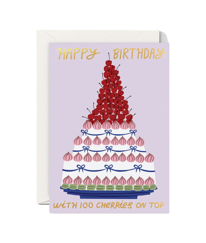 100 Cherries Birthday Card