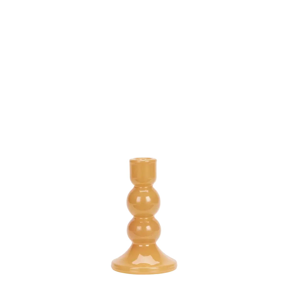 Glass Candle Holder - Pumpkin