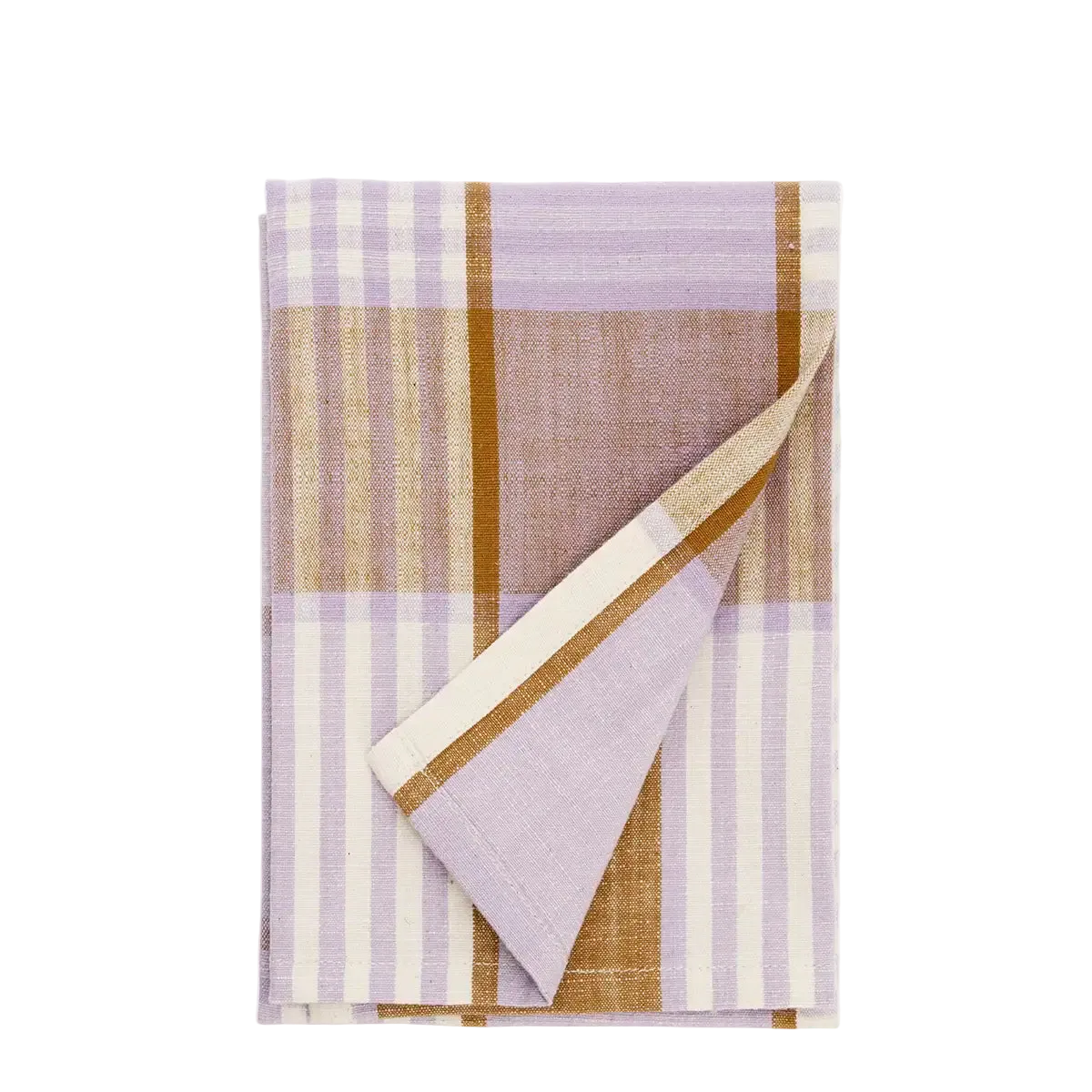Checked Pumpkin Kitchen Towel - Lilac