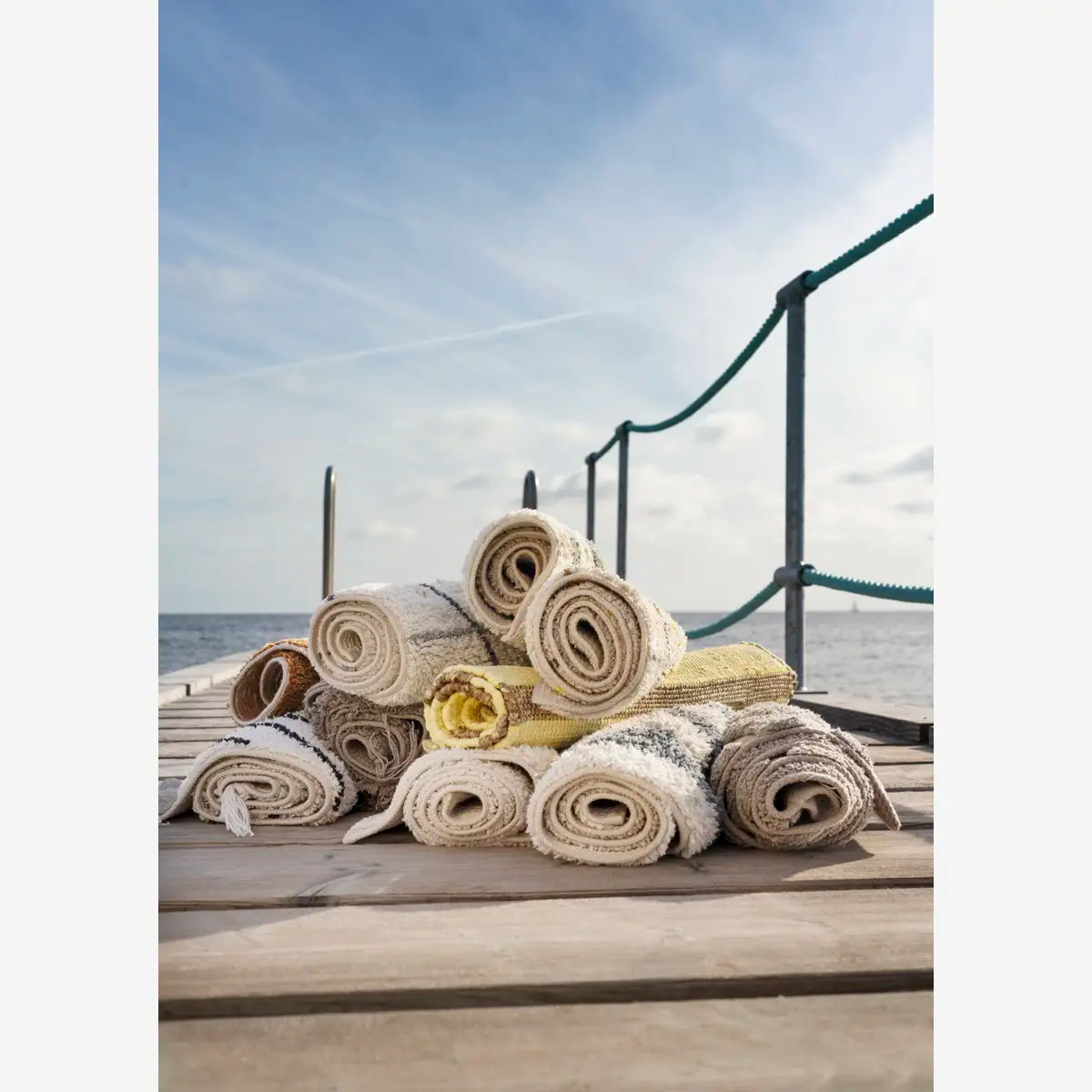 Checked tufted Bath Mat - Yellow