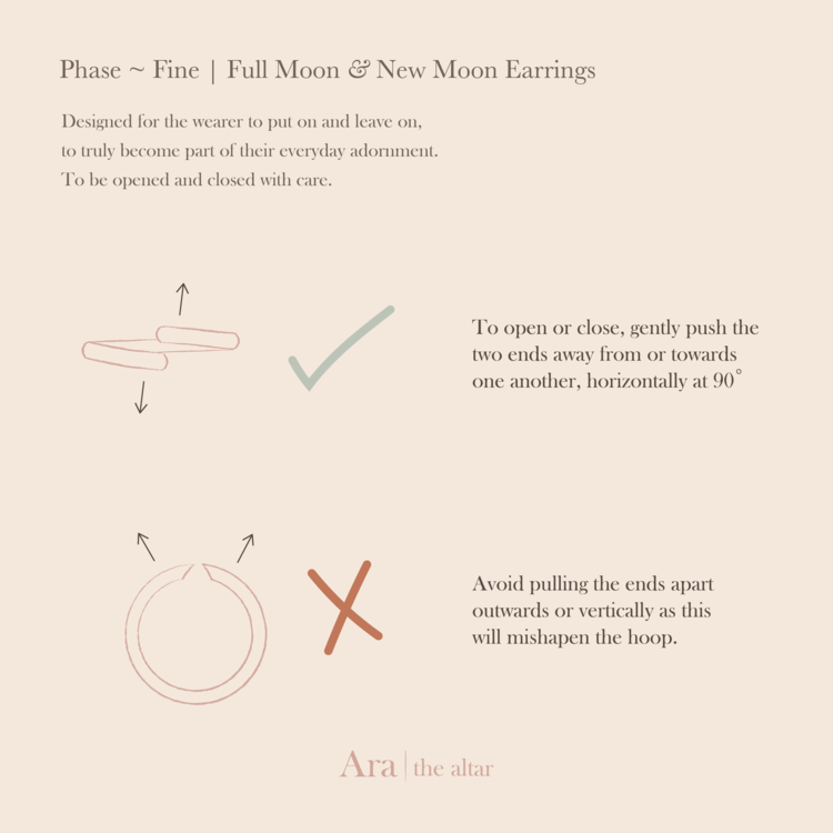 New Moon Phase Earrings Silver