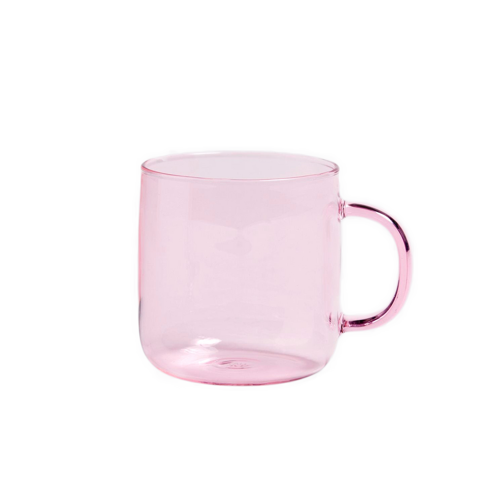 Hay Borosilicate set-of-two Glass Mugs (200ml) - Pink