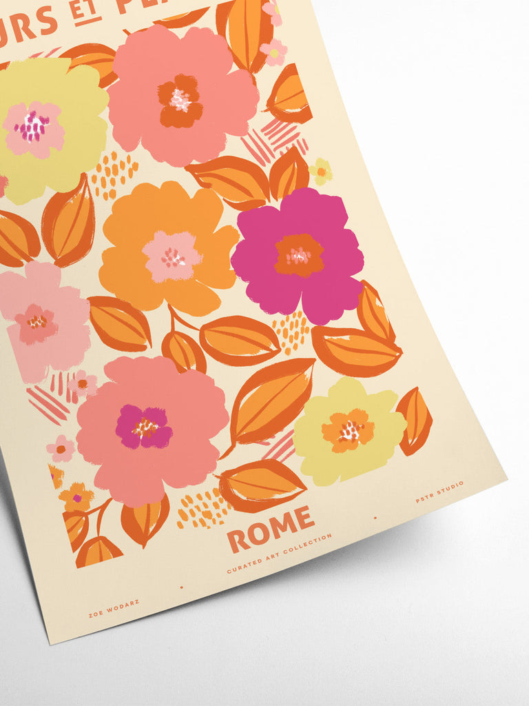 Fleurs et Plantes Rome Poster
