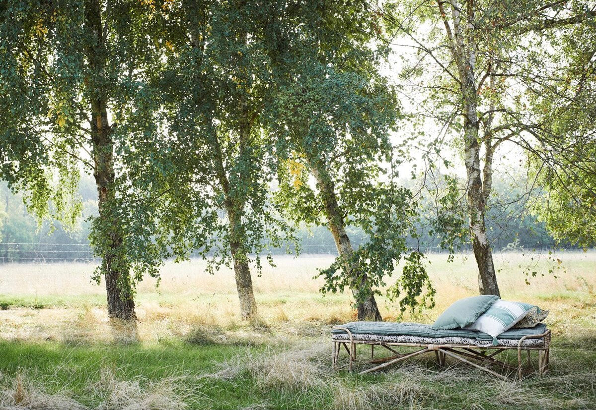 Striped Cotton Mattress, Moss Green