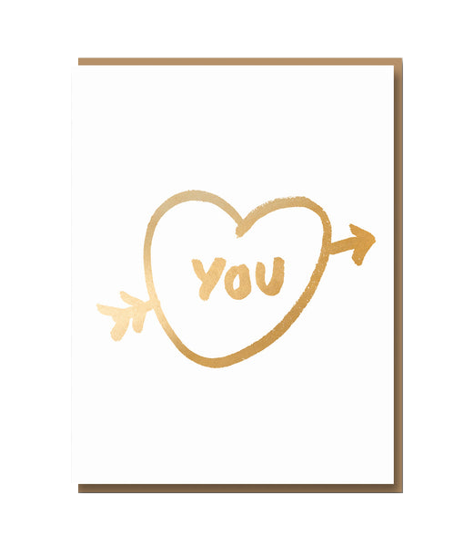 Love Gold Heart Card