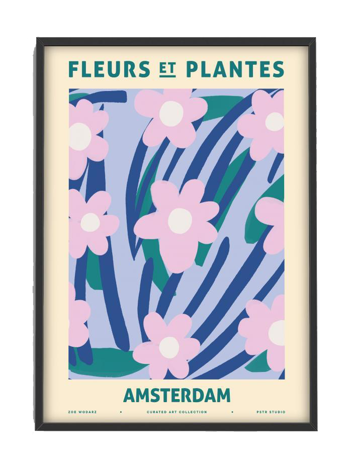 Fleurs et Plantes Amsterdam Poster