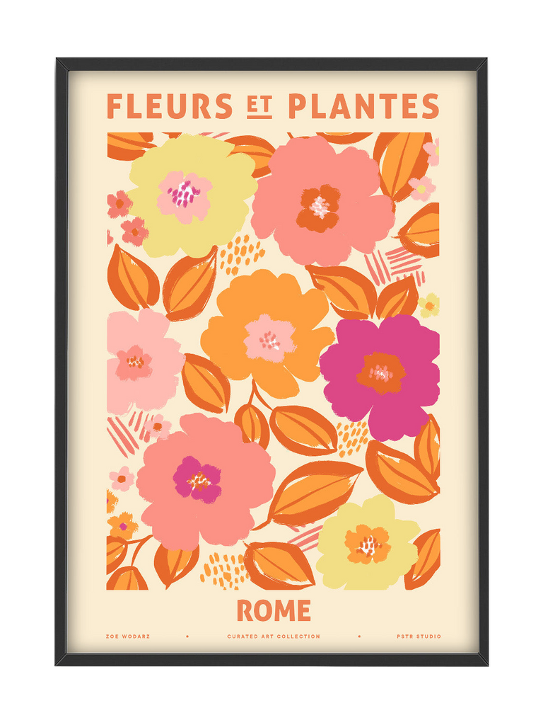 Fleurs et Plantes Rome Poster