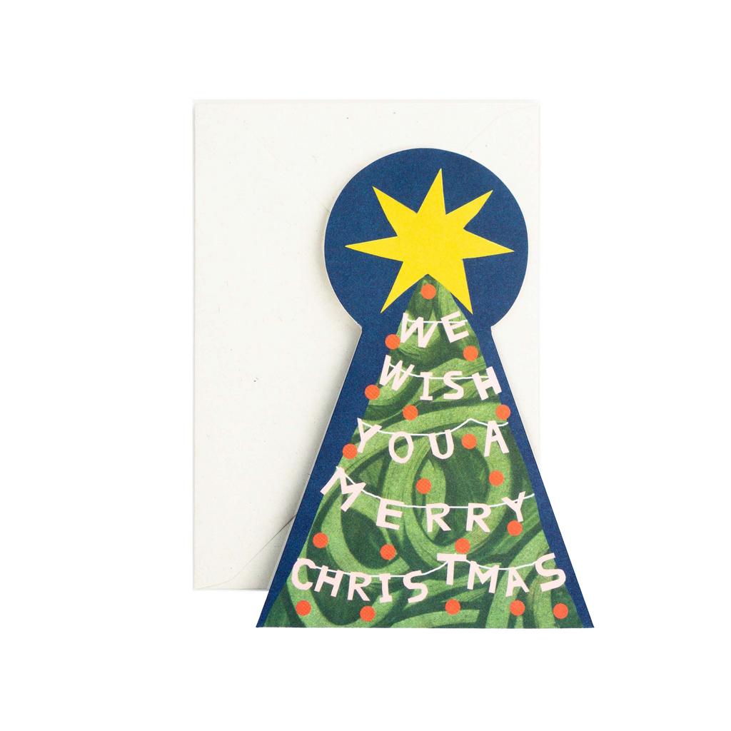 Merry Christmas Tree Cards - Pack of 6