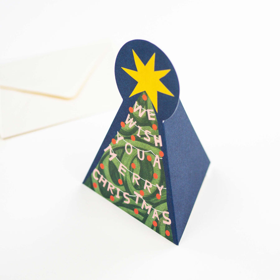 Merry Christmas Tree Cards - Pack of 6