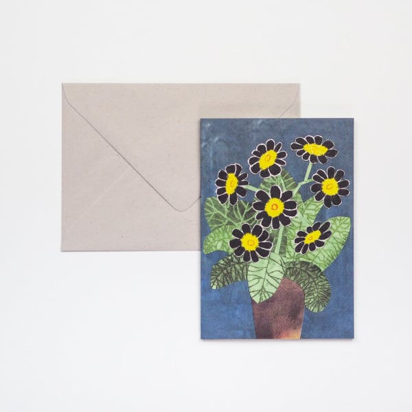 Black Flowers Card