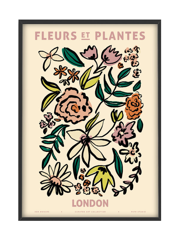 Fleurs et Plantes London Poster