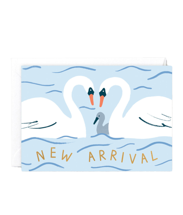 New Arrival Swans Card